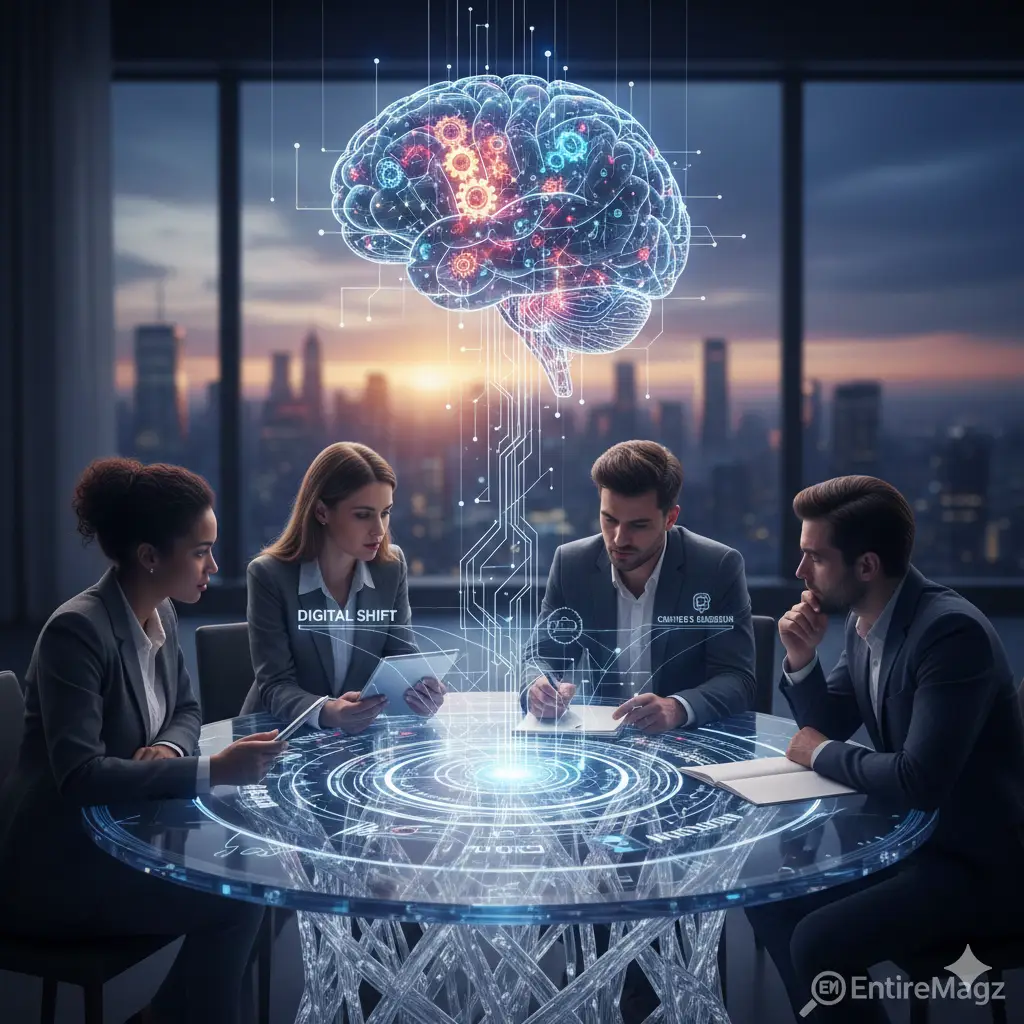 Collaborative professionals in a modern workspace