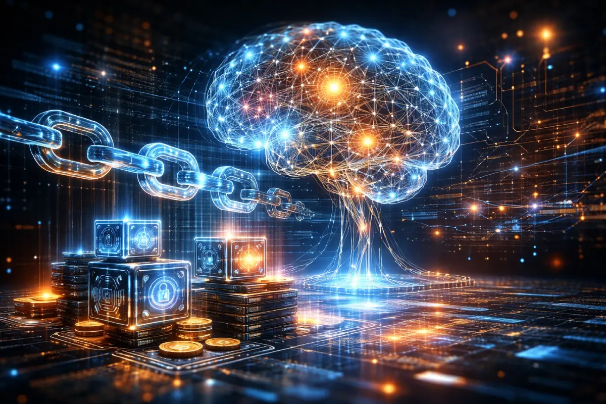 AI brain and blockchain connection
