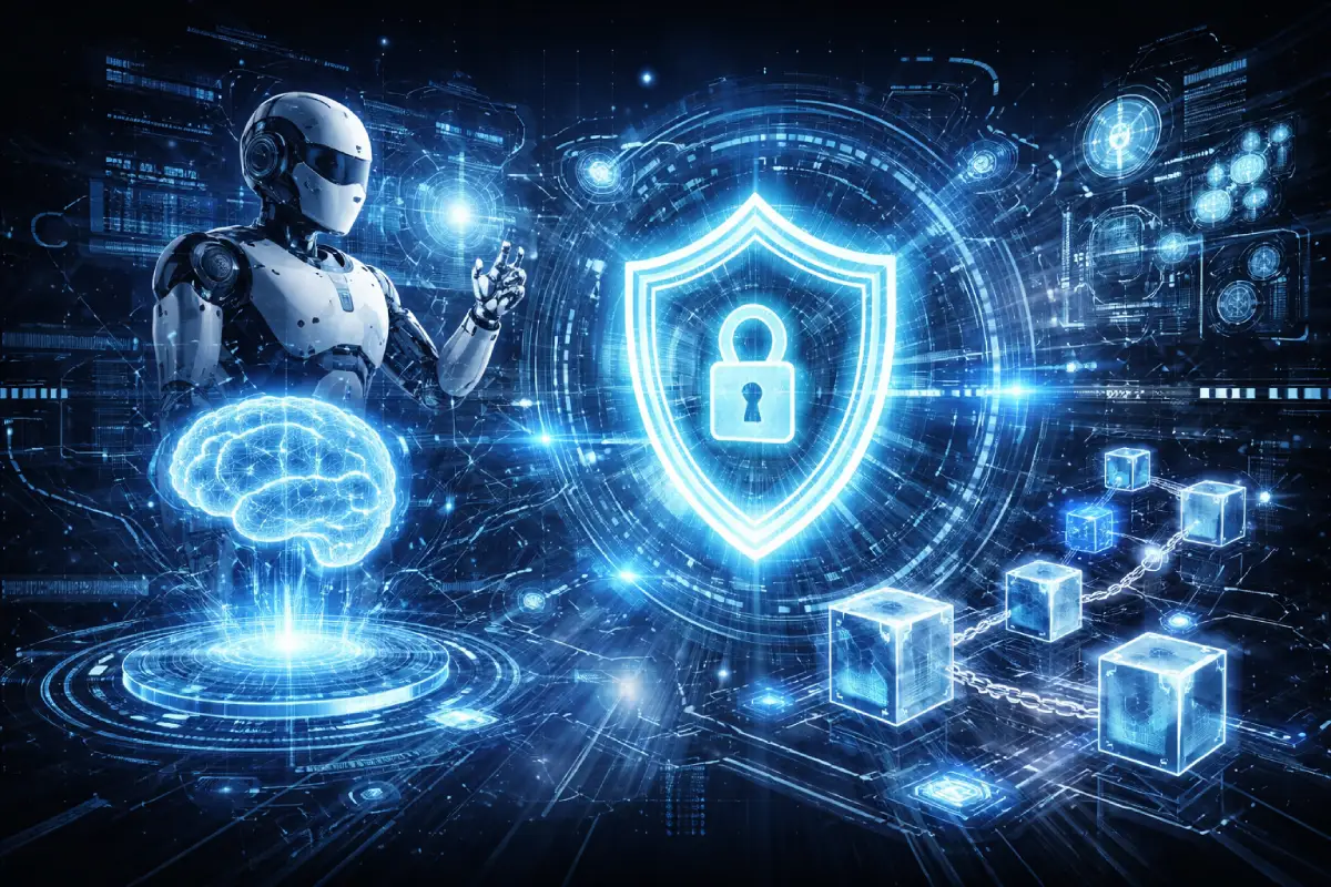 Futuristic cybersecurity with AI and blockchain